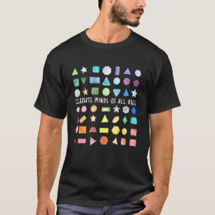 Feiern Sie Köpfe aller Arten Geometrie Mathematikl T-Shirt