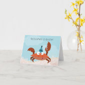 Feiern Sie Krabbe Karte (Gelbe Blume)