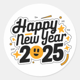 Feiern Sie Kreativität: Neues Jahr 2025 Sticker