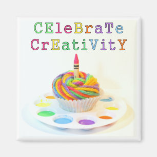 Feiern Sie Kreativitäts-Kuchen-Fotografie Magnet