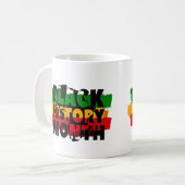 Feiern Sie Kultur und Inspiration der Schwarzen Ge Kaffeetasse (Vorderseite Links)