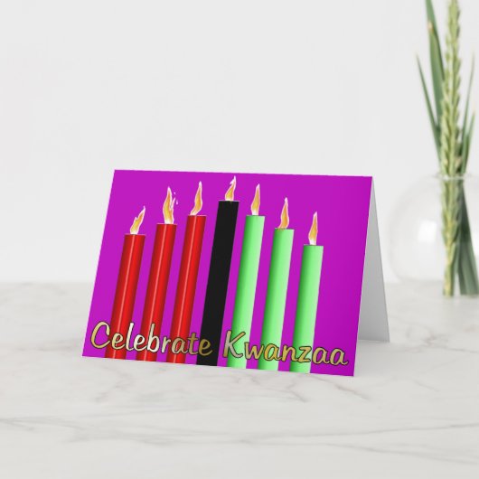 Feiern Sie Kwanzaa Feiertagskarte (Vorderseite)