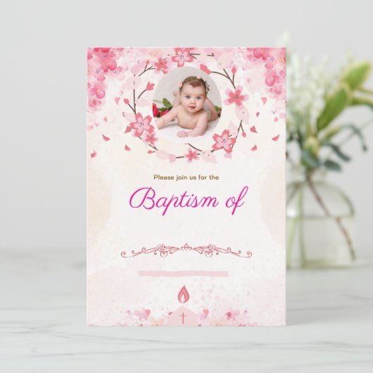 Feiern Sie Leben und Glaube mit einer besonderen T Einladung (Stehend Vorderseite)