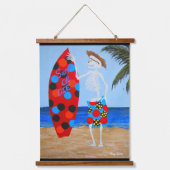 Feiern Sie Leben und Lachen Wandteppich Mit Holzrahmen (Vorderseite 3)