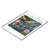 Feiern Sie Leben-Zitat Koi Kunst-Notizbuch Notizblock (Linke Seite)