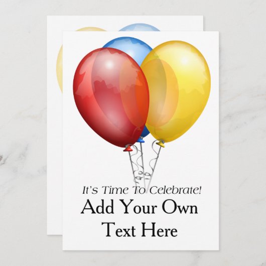 Feiern Sie Lech 5" x7" Standardweiß w/envelopes Einladung (Vorne/Hinten)