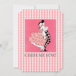 Feiern Sie Liebe! Art Deco Valentine's Day Party Einladung