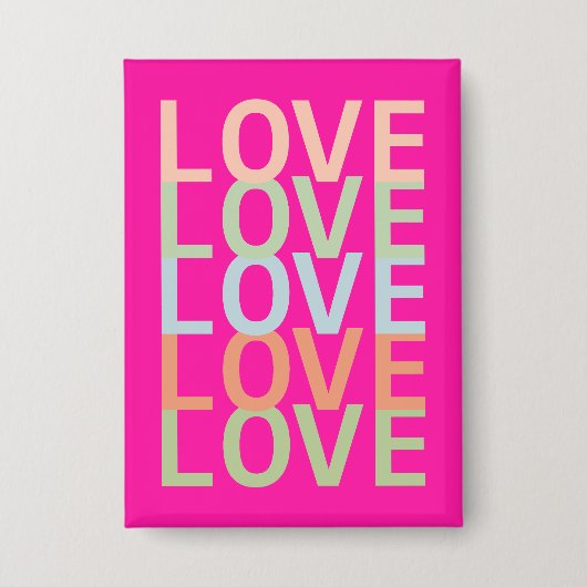 Feiern Sie Liebe im Stil mit unserer hellen "LIEBE Button (Vorderseite)