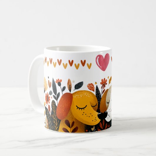 Feiern Sie Liebe in süßer Form mit diesem Niedlich Kaffeetasse (Vorderseite Links)