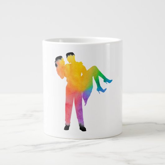 Feiern Sie Liebe mit Kunst & Farbe Jumbo-Tasse (Vorderseite)
