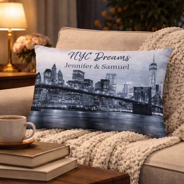 Feiern Sie Liebe NYC Skyline  Dekokissen (Von Creator hochgeladen)