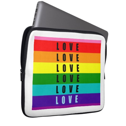 Feiern Sie Liebe, Stolz und Authentizität Laptopschutzhülle (Vorne Rechts)