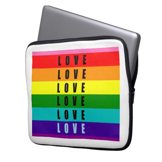 Feiern Sie Liebe, Stolz und Authentizität Laptopschutzhülle (Vorderseite Links)