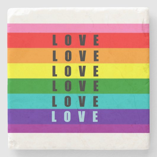 Feiern Sie Liebe, Stolz und Authentizität Steinuntersetzer (Vorderseite)