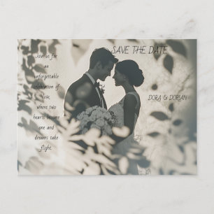 Feiern Sie Liebe und Freude mit einer Hochzeitsein Einladungspostkarte