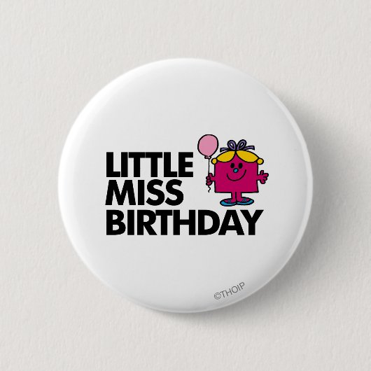 Feiern Sie Little Miss Birthday Button (Vorderseite)
