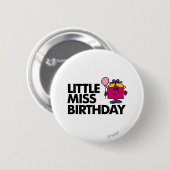 Feiern Sie Little Miss Birthday Button (Vorne & Hinten)