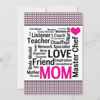 Feiern Sie Mama! Muttertag oder Geburtstag der Mam Einladung