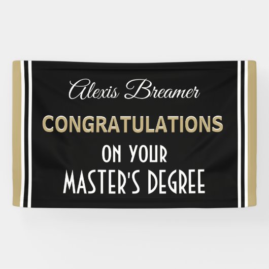 Feiern Sie! Master-Abschluss! Abschluss-Banner Banner (Horizontal)