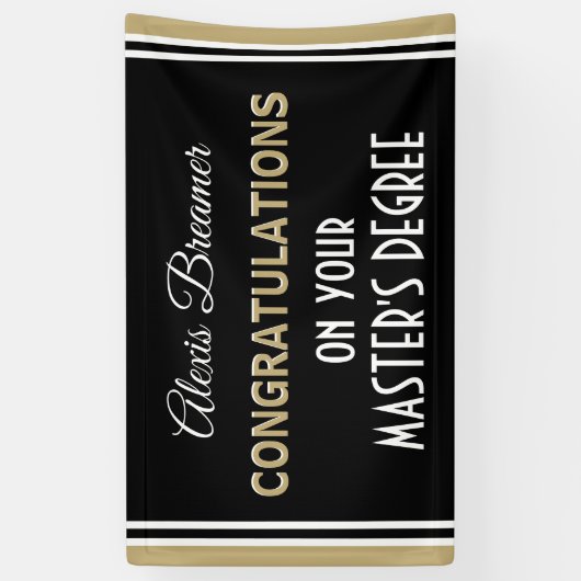 Feiern Sie! Master-Abschluss! Abschluss-Banner Banner (Vertikal)