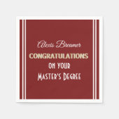 Feiern Sie! Master-Abschluss! Graduierungspartei N Serviette (Vorderseite)