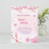 Feiern Sie Michelle's Geburtstag mit uns Einladung (Stehend Vorderseite)