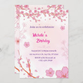 Feiern Sie Michelle's Geburtstag mit uns Einladung (Vorne/Hinten)