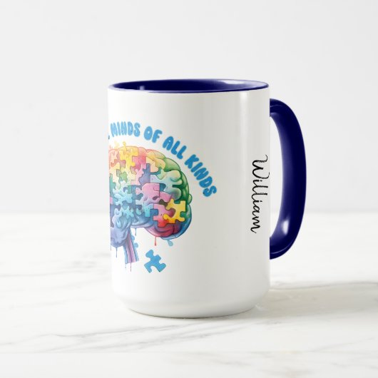 Feiern Sie Minds aller Arten. Neurodität Tasse (VorderseiteRechts)