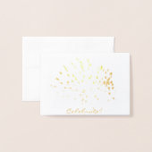 Feiern Sie! Mini-Karte für Gold Foil Folienkarte (Vorderseite mit Umschlag)