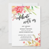 Feiern Sie mit Blume von Us Boho Hochzeitsempfang Einladung (Vorderseite)