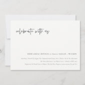 Feiern Sie mit dem Abendessen mit der Script-Probe Dankeskarte (Vorderseite)