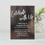 Feiern Sie mit dem Empfang des Hölzerkranzes Einladung (Stehend Vorderseite)