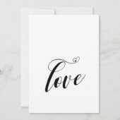 Feiern Sie mit dem Empfang "US Hearts Black & Whit Einladung (Rückseite)