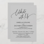 Feiern Sie mit dem Hübschen Handwriting von Light  Einladung (Vorne/Hinten)