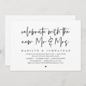 Feiern Sie mit dem neuen Herrn und Frau Elopement Einladung (Vorne/Hinten)