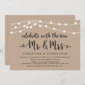 Feiern Sie mit dem neuen Mr. & Mrs. Einladung (Vorne/Hinten)