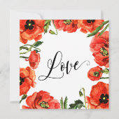 Feiern Sie mit dem US Red Poppies Wreath Empfang Einladung (Rückseite)