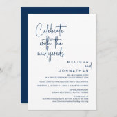 Feiern Sie mit den Neugeborenen, Hochzeit Einladung (Vorne/Hinten)