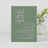 Feiern Sie mit den Neugeborenen, Hochzeit Einladung (Stehend Vorderseite)