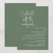Feiern Sie mit den Neugeborenen, Hochzeit Einladung (Vorne/Hinten)
