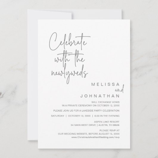 Feiern Sie mit den Neugeborenen, Hochzeit in Einladung (Vorderseite)