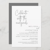 Feiern Sie mit den Neugeborenen, Hochzeit in Einladung (Vorne/Hinten)