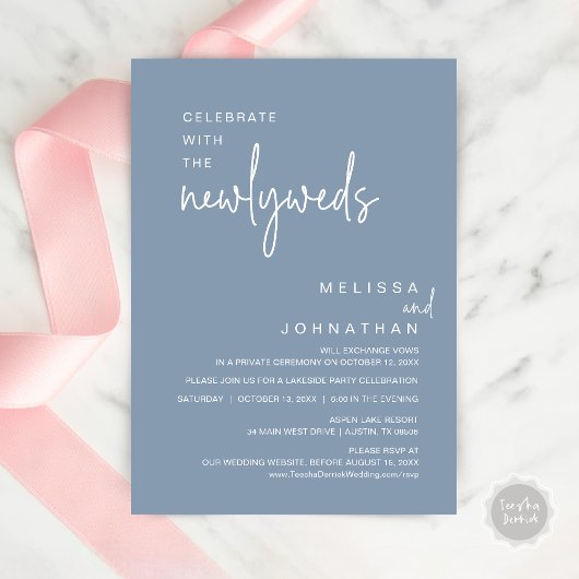 Feiern Sie mit den Neugeborenen, Hochzeitsessen Einladung