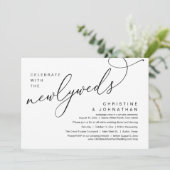Feiern Sie mit den Neugeborenen, Romantische Hochz Einladung (Stehend Vorderseite)