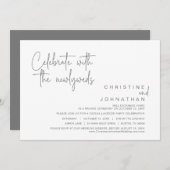 Feiern Sie mit den Neuvermählten, Hochzeit in Einladung (Vorne/Hinten)