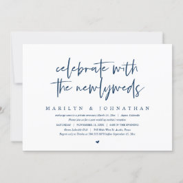Feiern Sie mit den Neuvermählten, Hochzeit in Einladung
