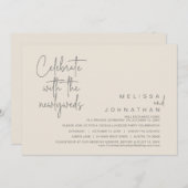 Feiern Sie mit den Neuvermählten, Hochzeit in Einladung (Vorne/Hinten)