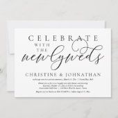 Feiern Sie mit den Neuvermählten, Hochzeitsessen Einladung (Vorderseite)