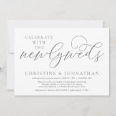 Feiern Sie mit den Neuvermählten, Hochzeitsessen Einladung (Vorderseite)