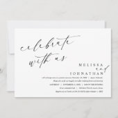 Feiern Sie mit den Neuvermählten, Hochzeitsessen Einladung (Vorderseite)